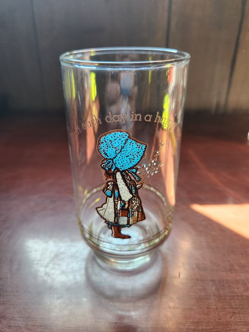 Vintage Coca-Cola Holly Hobbie Blue Girl Limited Edition Glass Tumbler